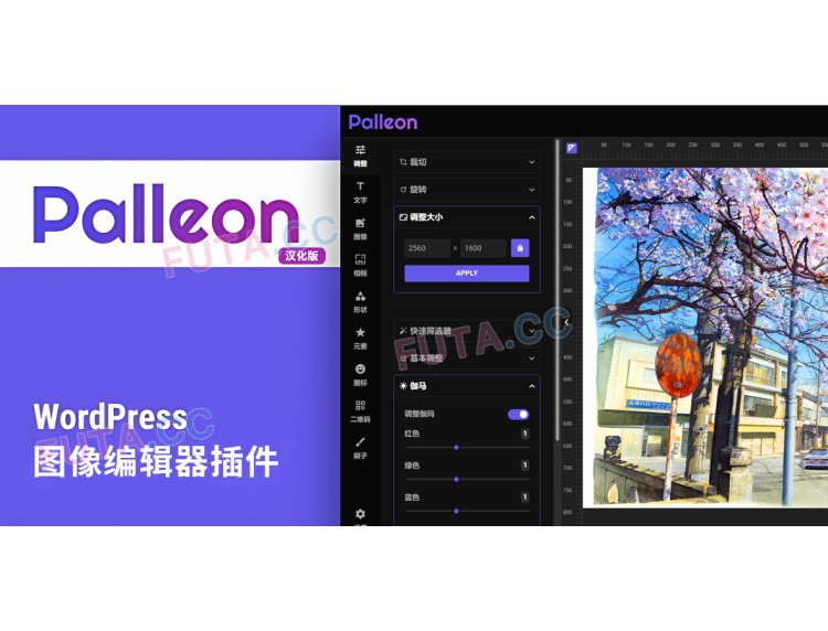 Palleon v3.2.0 汉化版 - WordPress 图像编辑器插件